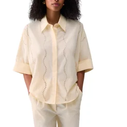 Camicia donna con applicazioni gioiello