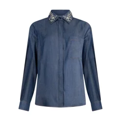 Camicia donna con colletto removibile