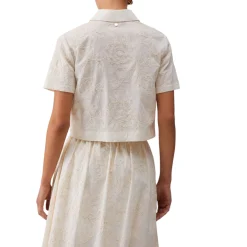 Camicia donna con ricami e paillettes