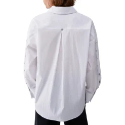 Camicia donna il popeline con borchie