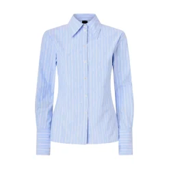 Camicia donna in cotone a righe con logo