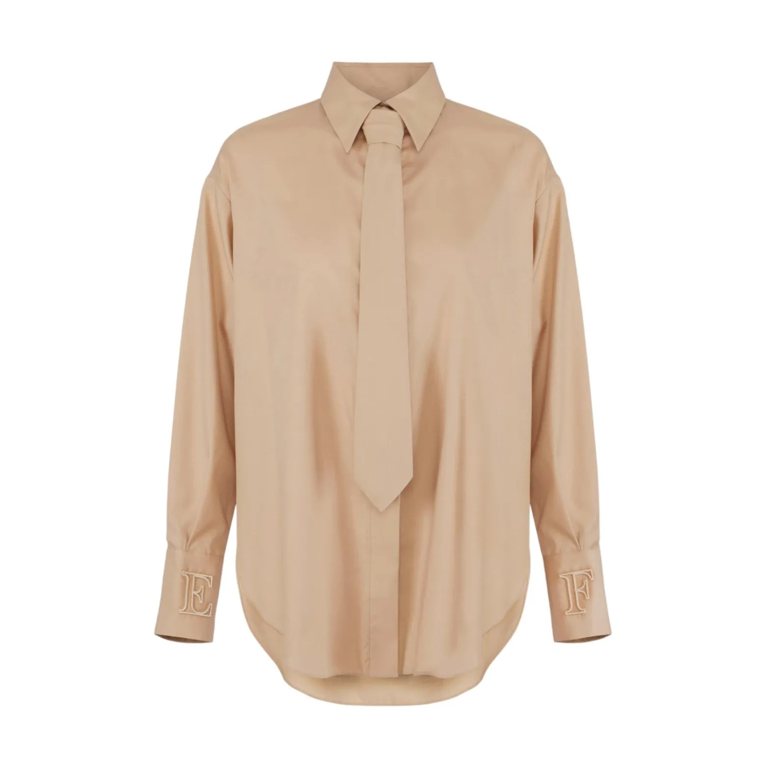 Camicia donna in cotone con cravatta
