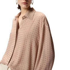 Camicia donna in georgette con strass