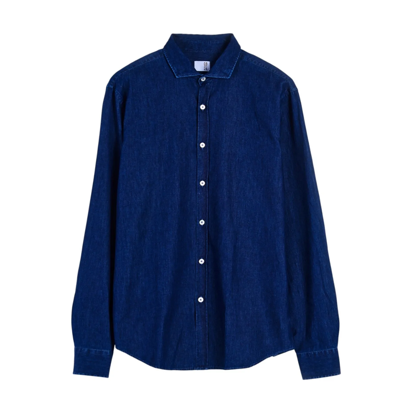 Camicia uomo in denim lavaggio scuro