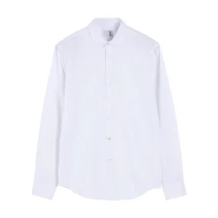 Camicia uomo in popeline con collo alla francese