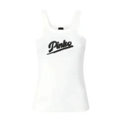 Canotta donna con ricamo PINKO e strass
