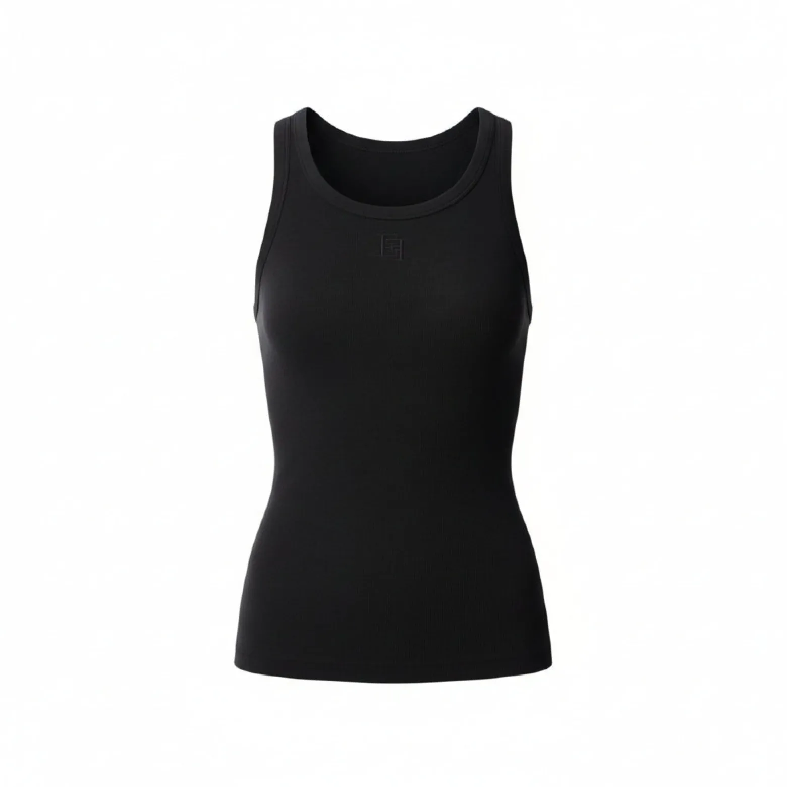 Canotta donna in jersey leggero con logo ricamato