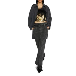 Cappotto donna chemisier in doppio tessuto di lana