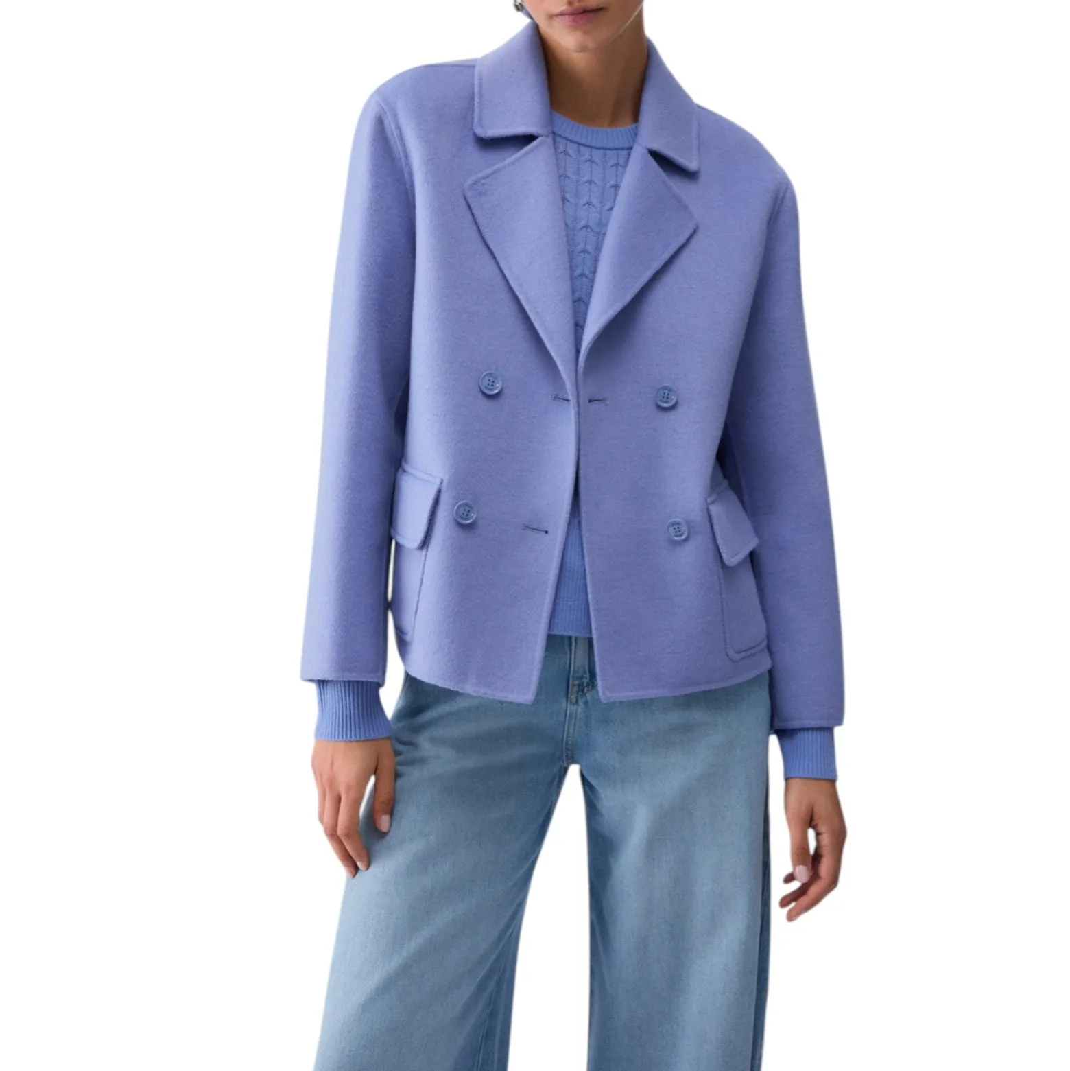 Cappotto donna corto in panno double