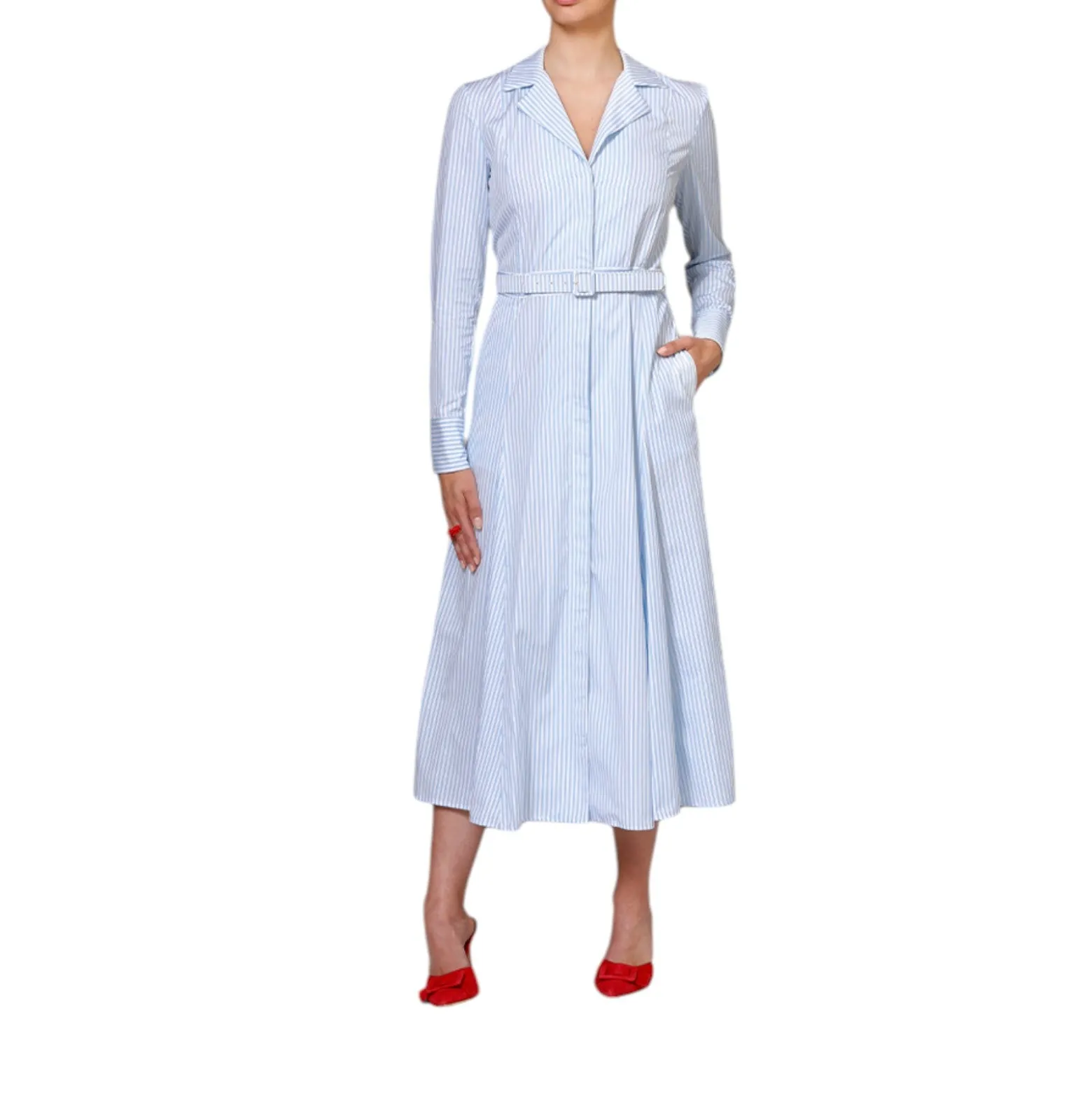 Chemisier donna in cotone a righe