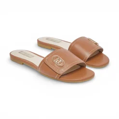 Ciabatte donna flat in pelle