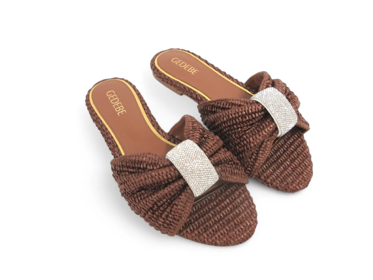 Ciabatte donna in rafia intrecciata