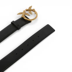 Cintura alta Love Birds in pelle 4cm