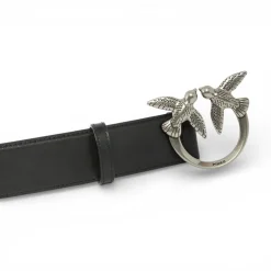 Cintura alta Love Birds in pelle 4cm