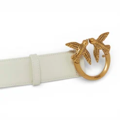 Cintura donna alta Love Birds in pelle 4cm