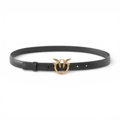 Cintura donna sottile Love Birds in pelle 2cm