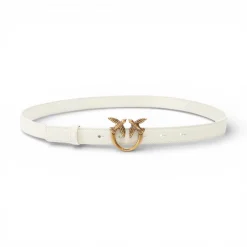 Cintura sottile Love Birds in pelle 2cm