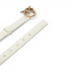 Cintura sottile Love Birds in pelle 2cm