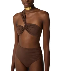 Costume donna due pezzi con dettaglio gioiello