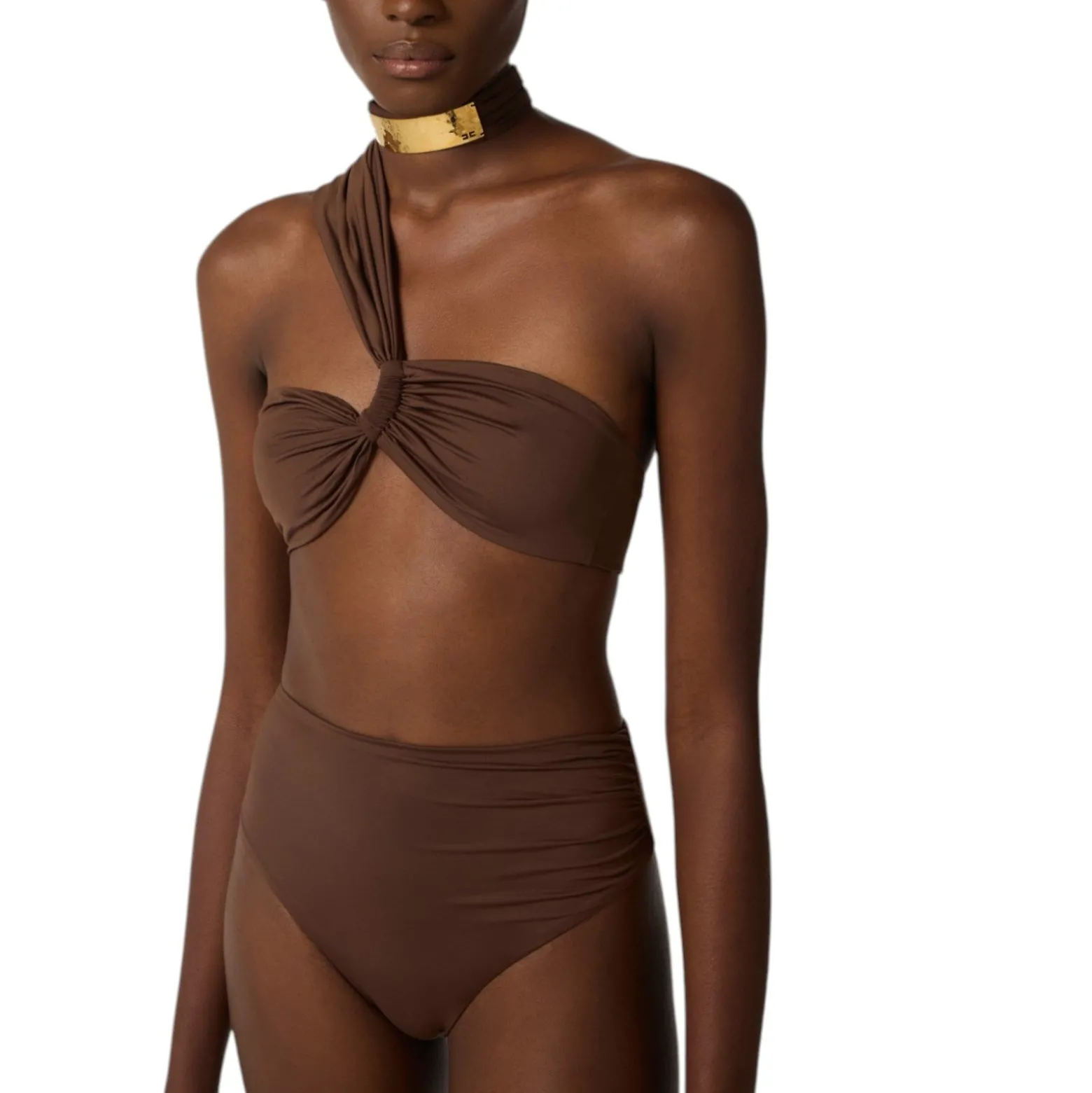 Costume donna due pezzi con dettaglio gioiello