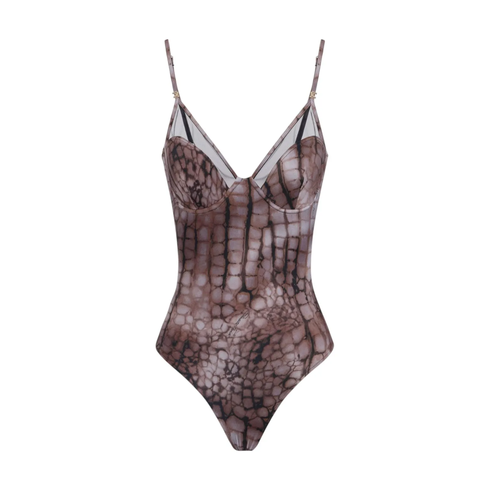 Costume donna intero con stampa alligatore