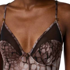 Costume donna intero con stampa alligatore