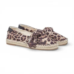 Espadrillas donna animalier con fiocco