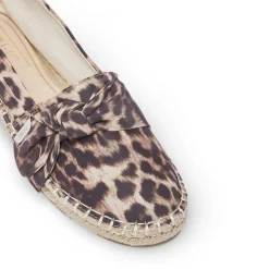 Espadrillas donna animalier con fiocco