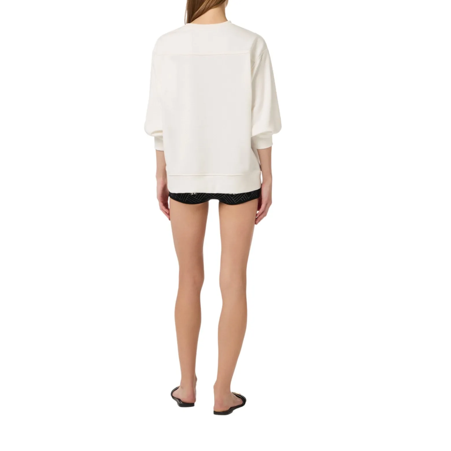 Felpa donna in jersey con cut-out