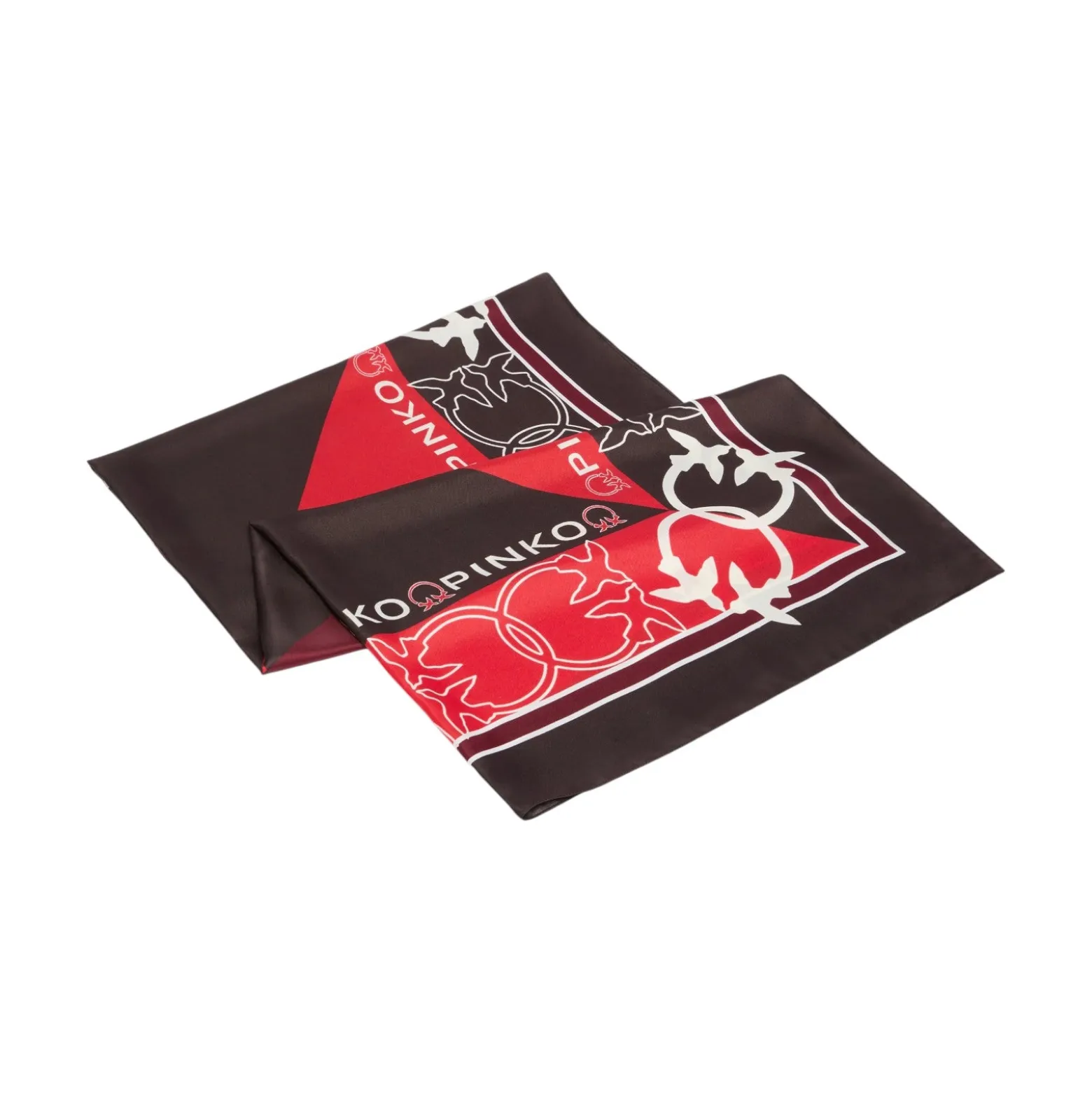 Foulard donna bicolor con loghi
