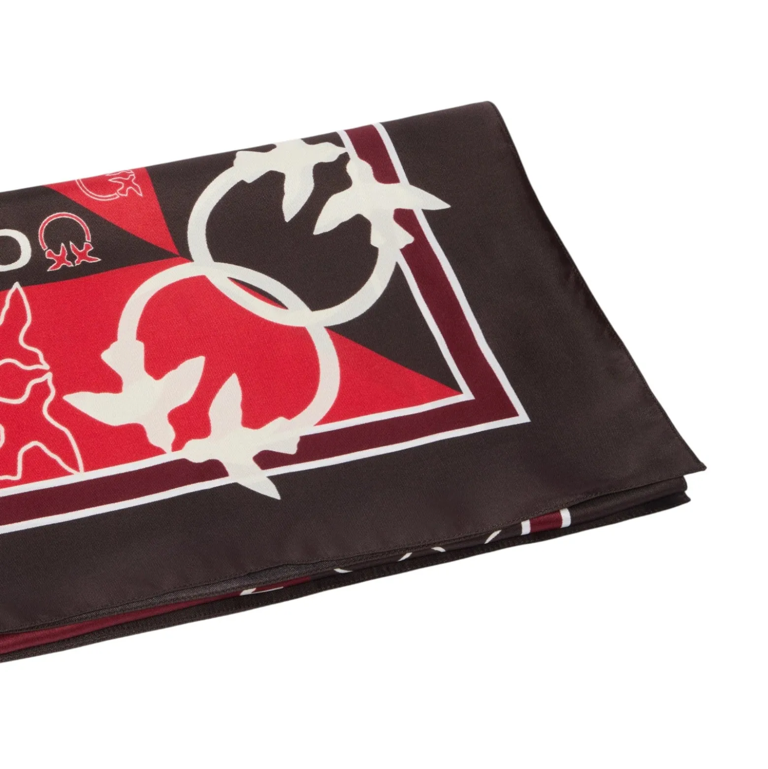 Foulard donna bicolor con loghi