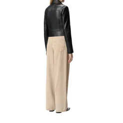 Giacca donna chiodo stile biker in nappa