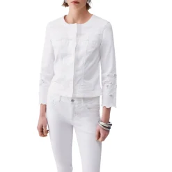 Giacca donna con ricamo sangallo