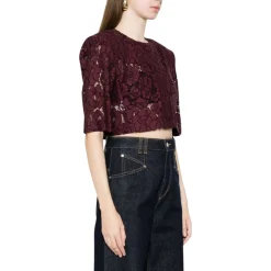 Giacca donna cropped in pizzo