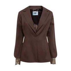 Giacca donna in cotone con pizzo