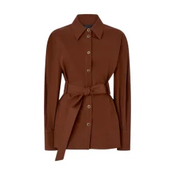 Giacca donna in cotone con cintura