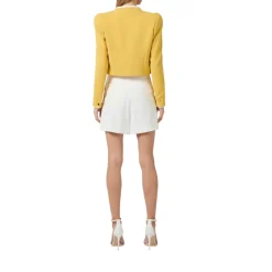 Giacca donna in crêpe leggero con piping 3D