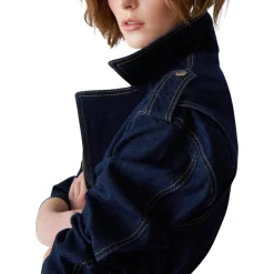 Giacca donna in denim con cintura