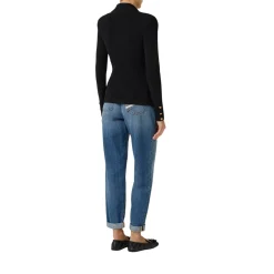 Giacca donna in maglia con bottoni gioiello
