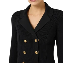 Giacca donna in maglia con bottoni gioiello