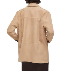 Giacca donna in pelle scamosciata