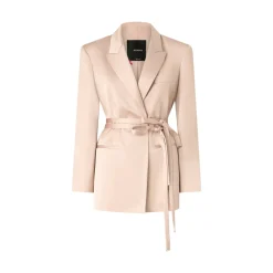 Giacca donna in satin con cintura