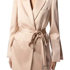Giacca donna in satin con cintura