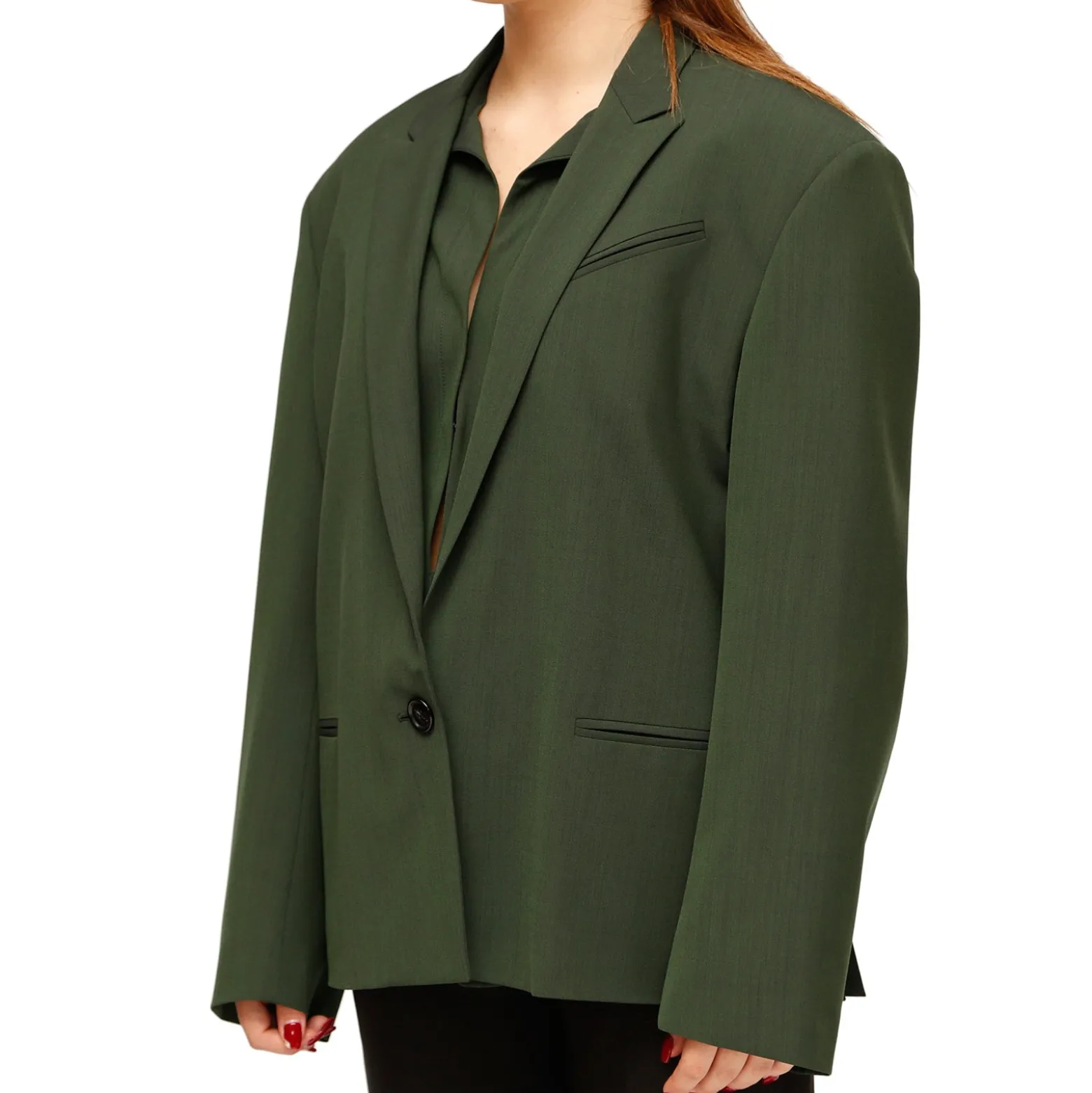 Giacca donna oversize in fresco lana