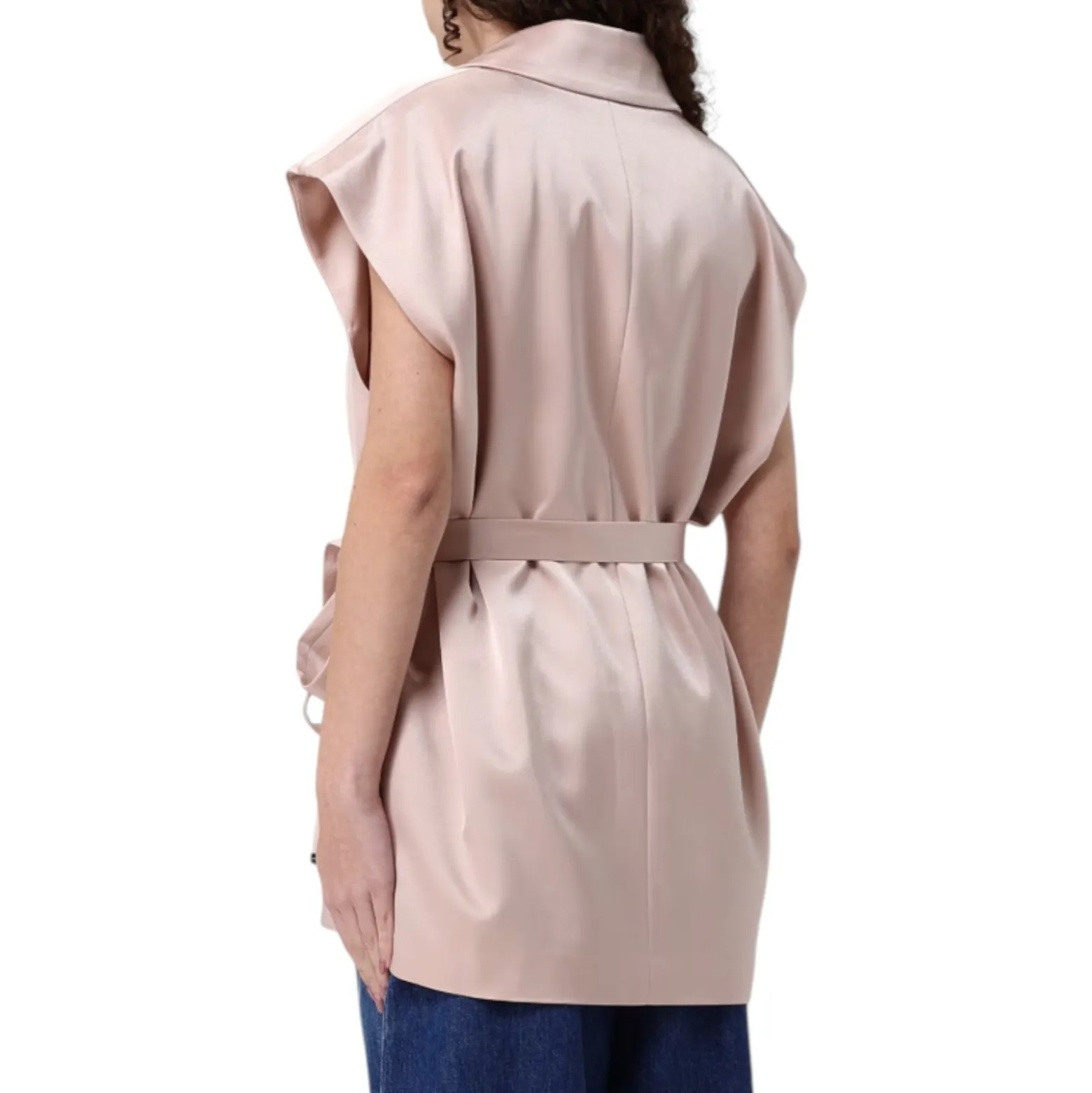 Giacca donna smanicata in satin
