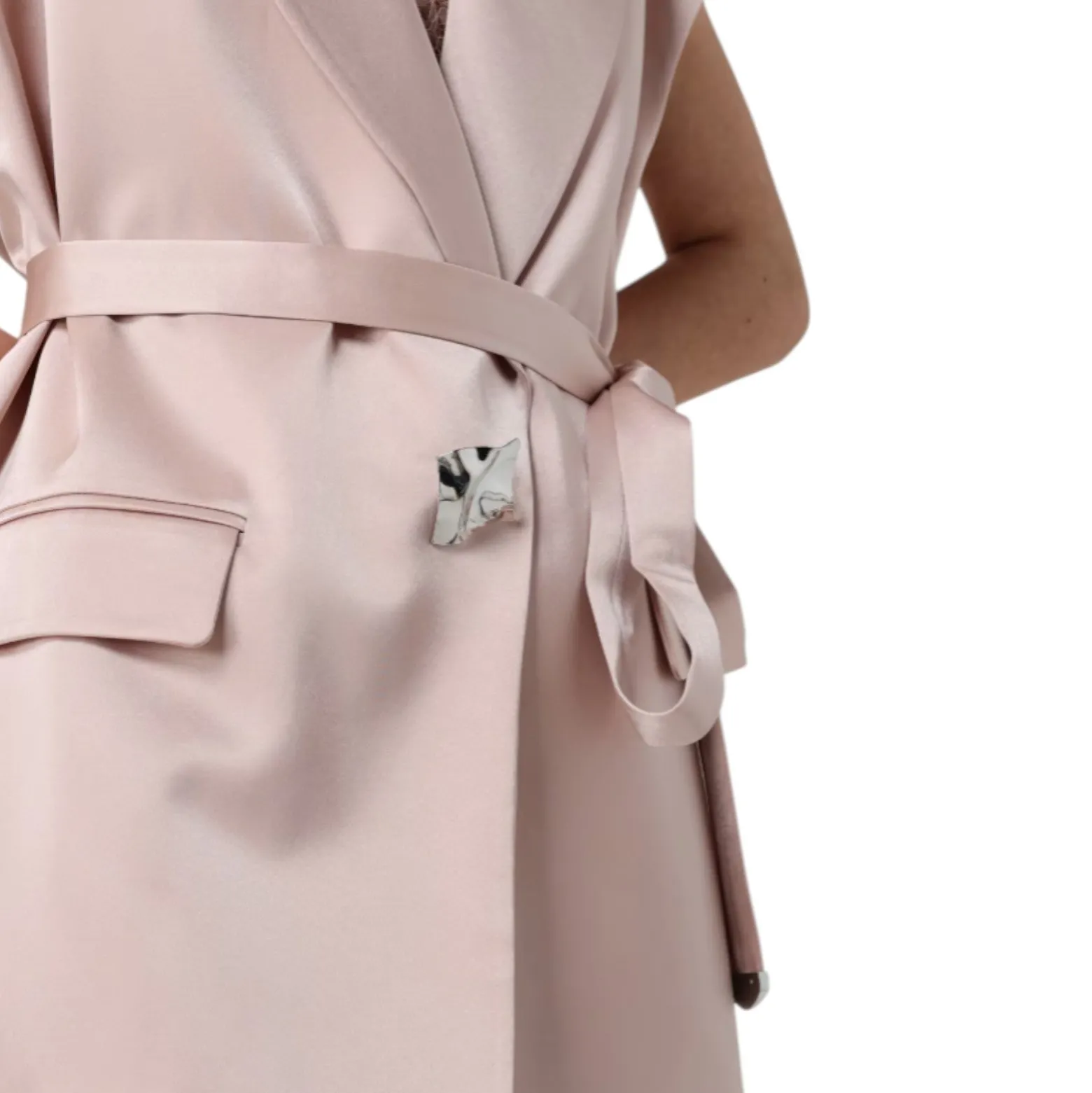 Giacca donna smanicata in satin