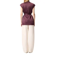 Giacca donna smanicata in satin
