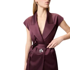 Giacca donna smanicata in satin