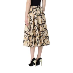 Gonna donna Elisabetta Franchi in cotone stampato