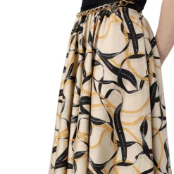 Gonna donna Elisabetta Franchi in cotone stampato